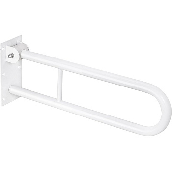 Откидной поручень с фиксатором 813 мм, белый