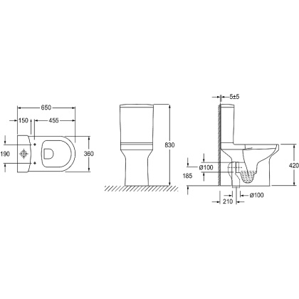 Унитаз-компакт Jacob Delafon Elite E20997-00 с сиденьем микролифт, шт