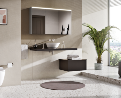 Столешница подвесная 120 см, темный вяз Столешница подвесная 120 см, темный вяз