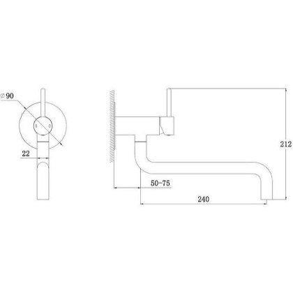 Смеситель для мойки скрытого монтажа OMNIRES Y Y1256GL (золото)