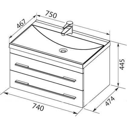 Мебель для ванной Aquanet Верона 75 New черный матовый Мебель для ванной Aquanet Верона 75 New черный матовый