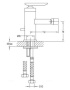 SIESTA-F-BS-01-W0 Смеситель на биде, без донного клапана