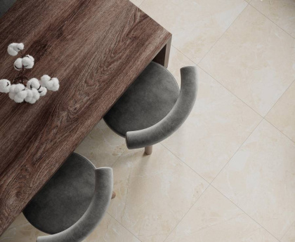 Керамогранит Laparet Romano Beige_Crema бежевый полированный 60х60 (4шт_1,44м2), м2