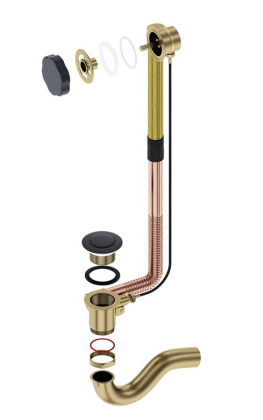 Слив перелив Timo 8003/03 черный матовый