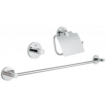 Набор аксессуаров GROHE Essentials из 3 предметов, 27х69 см, хром, 40775001
