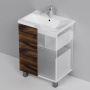 База под раковину, напольная, 60 см, 2 ящика, орех M90FSX0602HF