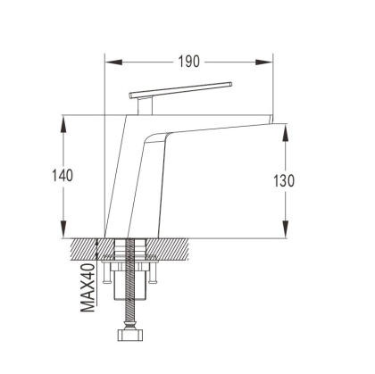 Смеситель для раковины латунь R2001