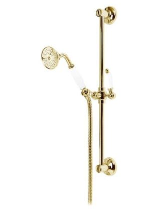 NOSTALGIA-SD-01-Bi Душевой гарнитур Исполнение: Хром, Ручки: Белые  NOSTALGIA-SD-01-Bi Душевой гарнитур Исполнение: Хром, Ручки: Белые