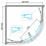 Душевой уголок BelBagno DUE-R-2-90-P-Cr Душевой уголок BelBagno DUE-R-2-90-P-Cr