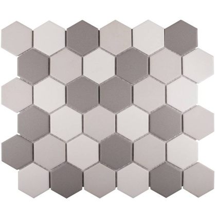 Противоскользящая мозаика, Hexagon Grey Mix Antislip 51x59, Non-Slip Противоскользящая мозаика, Hexagon Grey Mix Antislip 51x59, Non-Slip