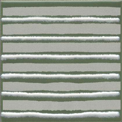 Декор Бахия 4 зелёный глянцевый 9,8x9,8x0,7