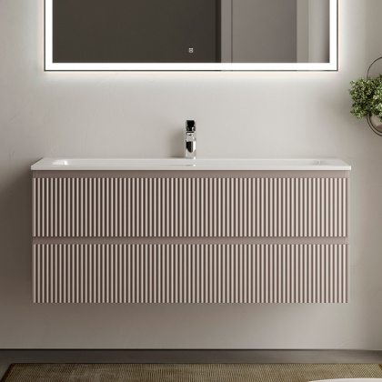 Тумба подвесная SANCOS Snob R 1195х445х500, c двумя ящиками оснащенными доводчиками, Doha Soft, арт.SNR120SM Тумба подвесная SANCOS Snob R 1195х445х500, c двумя ящиками оснащенными доводчиками, Doha Soft, арт.SNR120SM