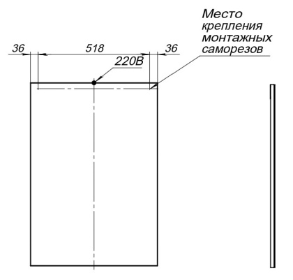 Зеркало Aquanet Lino 60 белый матовый Зеркало Aquanet Lino 60 белый матовый