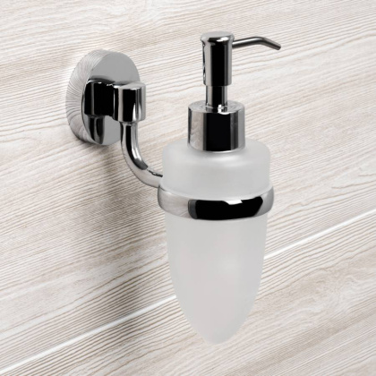 Дозатор для жидкого мыла Rhein, 5,5х18,5х13,5 см, хром, K-6299