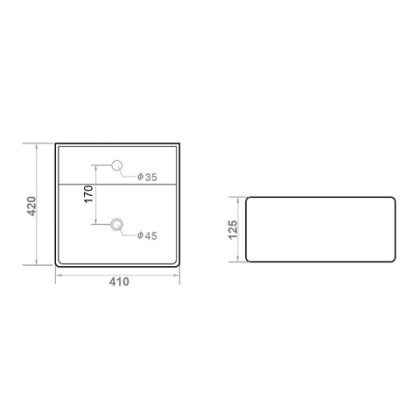 Раковина Orange B04-405w накладная, белый