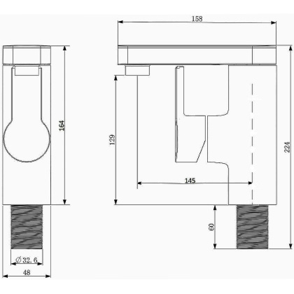 Смеситель для раковины OneLife P08-021w полимерный