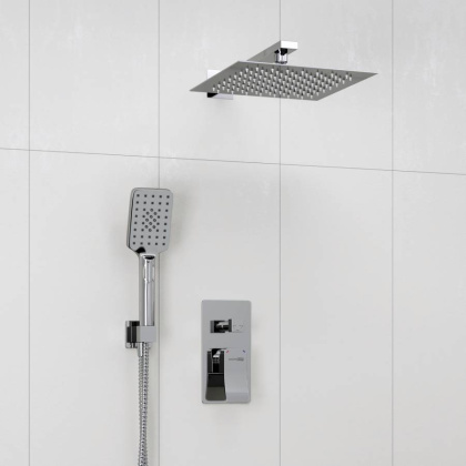 A16190 Встраиваемый комплект для душа с верхней душевой насадкой и лейкой Wasserkraft A16190 Встраиваемый комплект для душа с верхней душевой насадкой и лейкой Wasserkraft