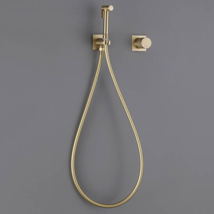 Смеситель ABBER Rund AF8725G с гигиеническим душем, золото матовое