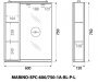 Шкаф подвесной BelBagno MARINO-SPC-600/750-1A-BL-P-L