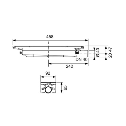 Сифон TECEdrainprofile «низкий» DN 40, боковой слив Сифон TECEdrainprofile «низкий» DN 40, боковой слив