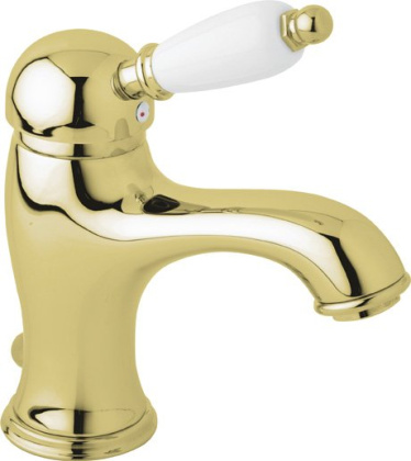 ELITE-LSM1-01-Nc Смеситель для раковины однорычажный с донным клапаном, исполнение хром, ручка орех